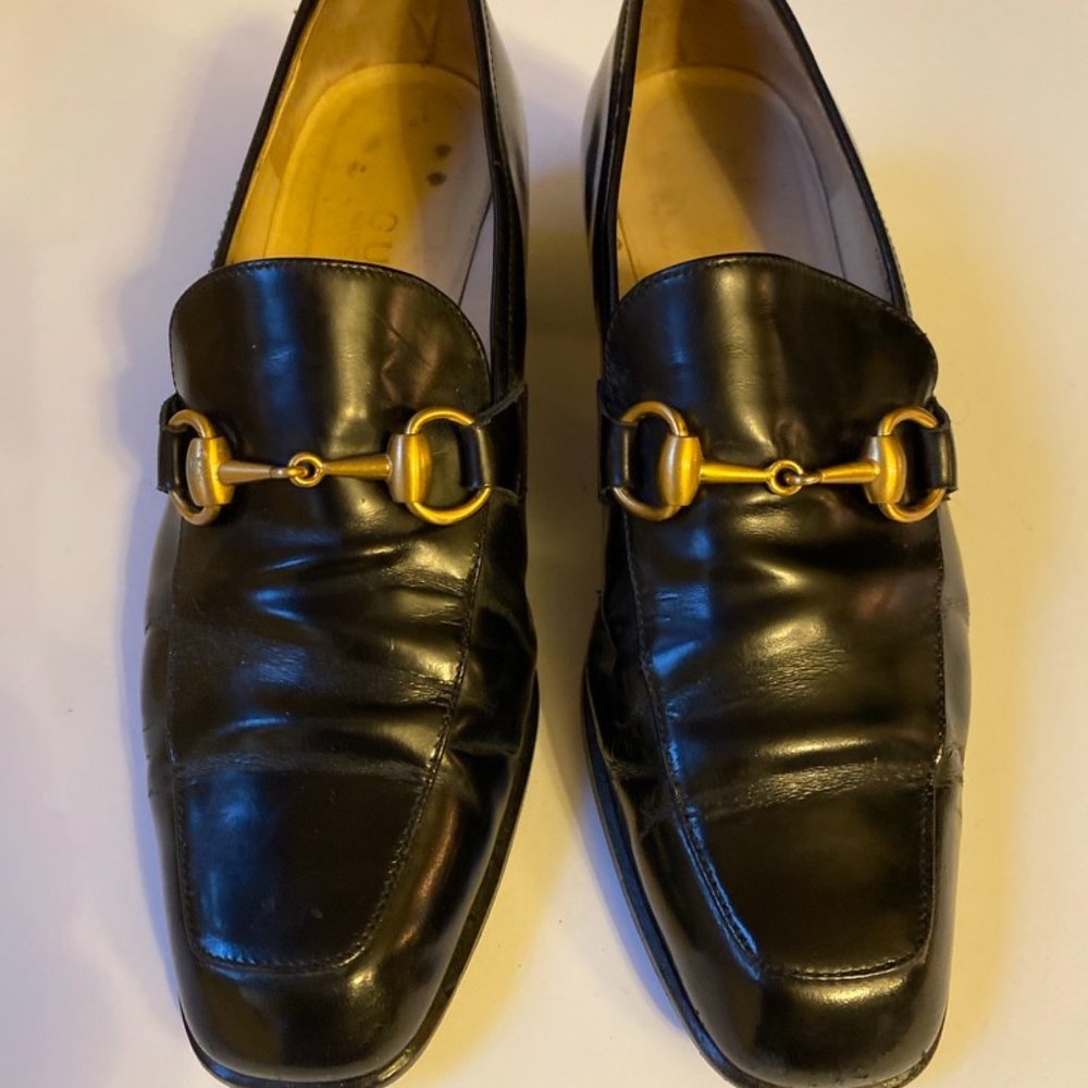 Vintage Gucci Stacked Heel Loafers